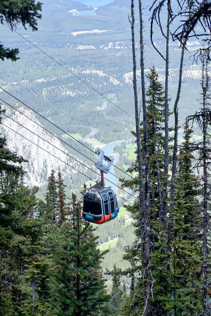 Banff Gondola view from Sulphur Mountain hiking trail