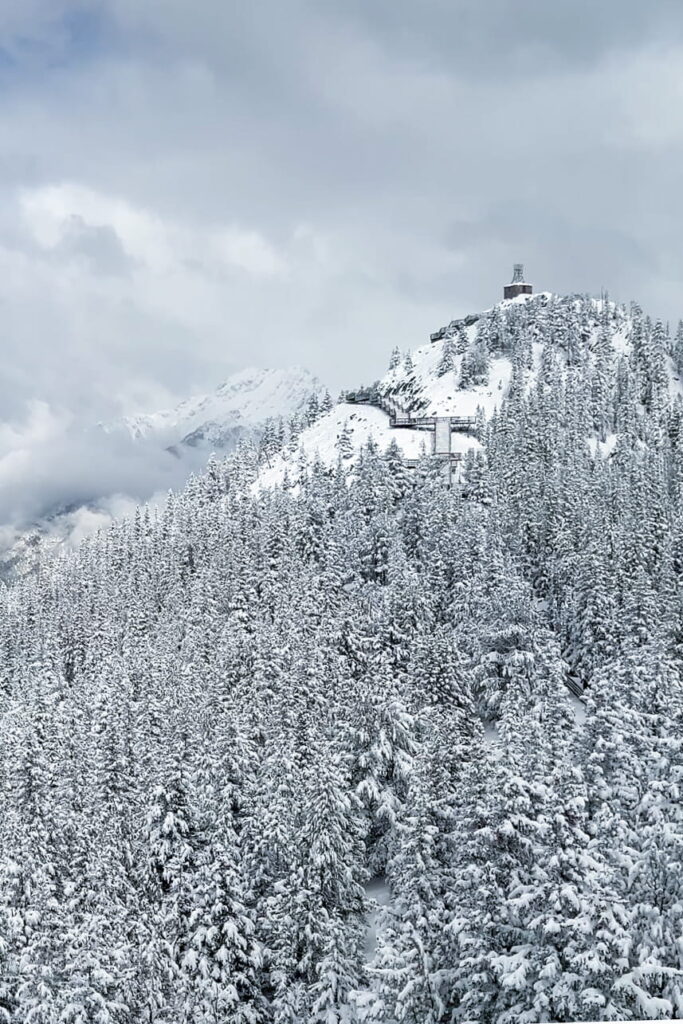 Sanson's peak covered in snow