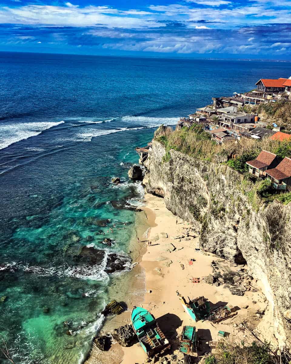 Surfing spot in Uluwate, Bali.