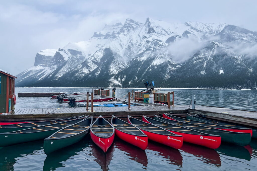 Boad dock in Lake Minnewanka