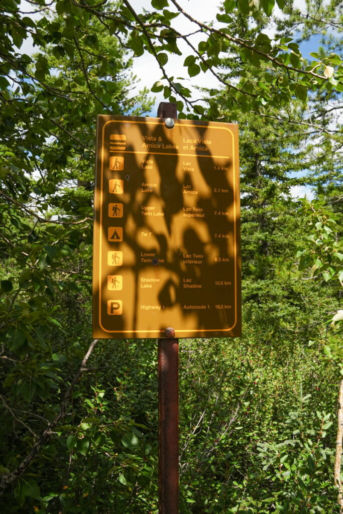 Arnica Trail sign
