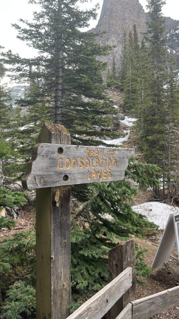 Consolation Lake sign