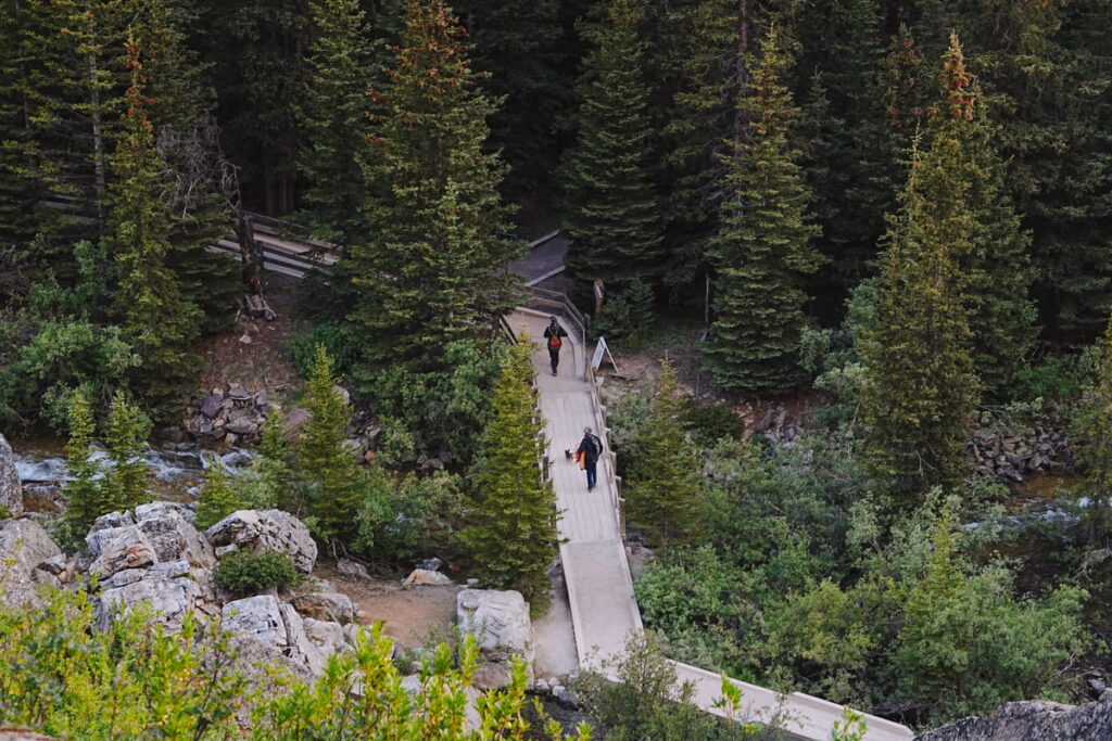 Visitors across bridge to Rockpile